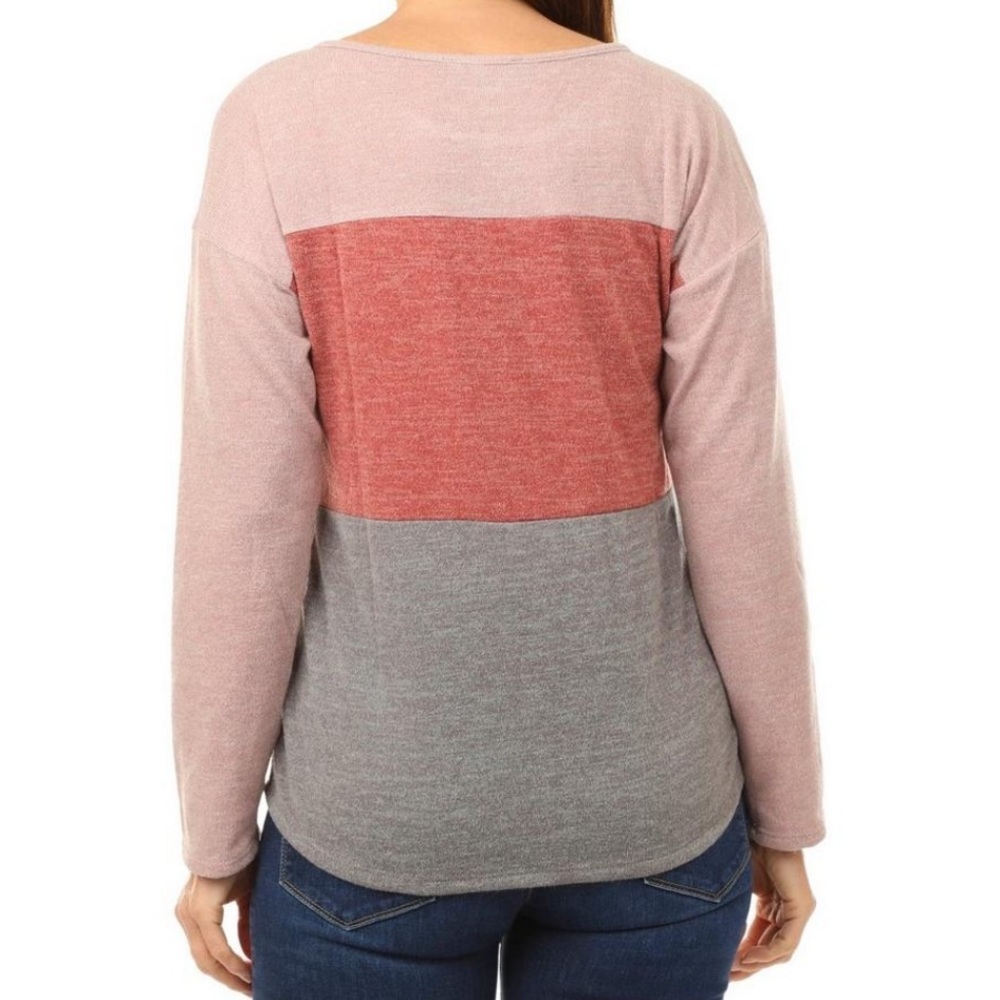 Colorblock Sequins Pocket Top - image 2